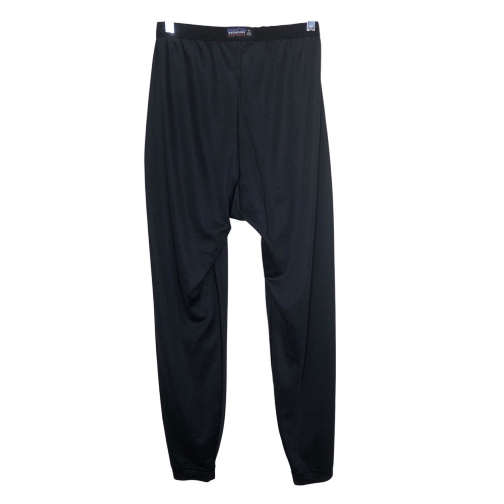 Vintage Patagonia Capilene Base Layer Pants Mens Large Black Light Ski Hike USA